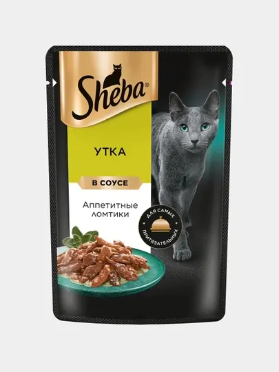 Влажный корм Sheba, утка в соусе, 5 шт