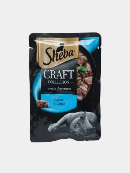 Sheba Влажный корм для кошек 28шт по 75гр Влажный корм для кошек со вкусом лосося в соусе 5 шт