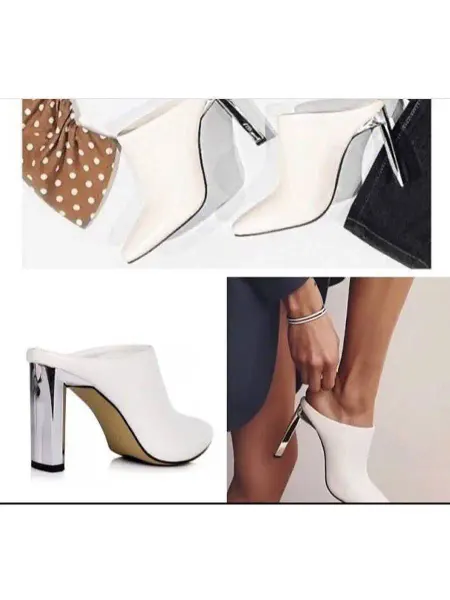 Spasibo shoes Сабо белые закрытые шлепанцы босоножки