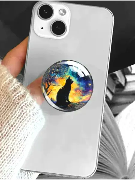 ShopKhib Попсокет для телефона Черный Котик