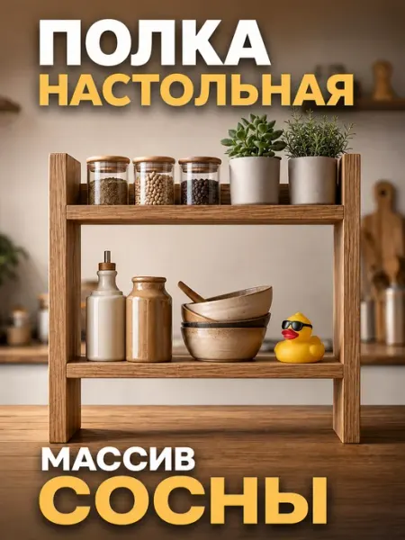 Simar.by Настольная деревянная полка этажерка, кухонная