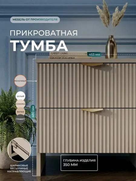 Sitella Тумба прикроватная с ящиками