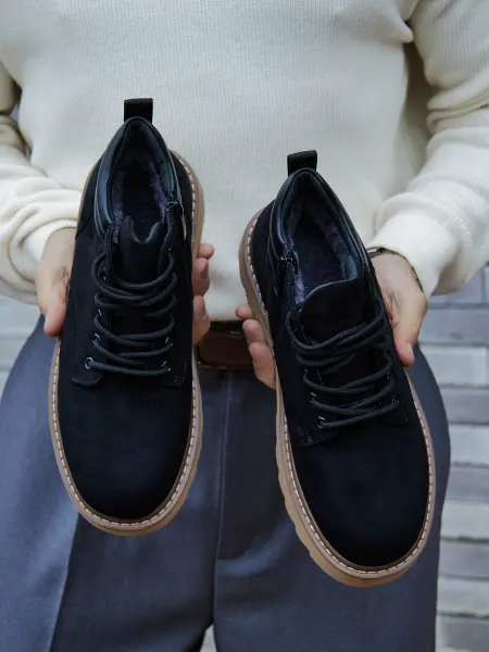 SkyShoes Зимние ботинки замшевые с мехом