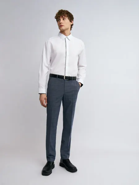 Zolla Мужские брюки в клетку Slim со стрелками