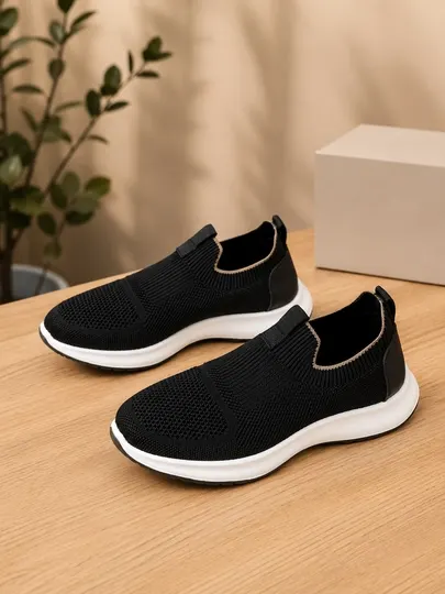 Мужские летние сетчатые кроссовки. Slip-on (без шнурков)