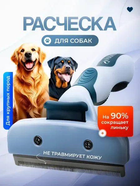 Sloppup Расческа дешедер для собак с короткой шерстью и подшерстком