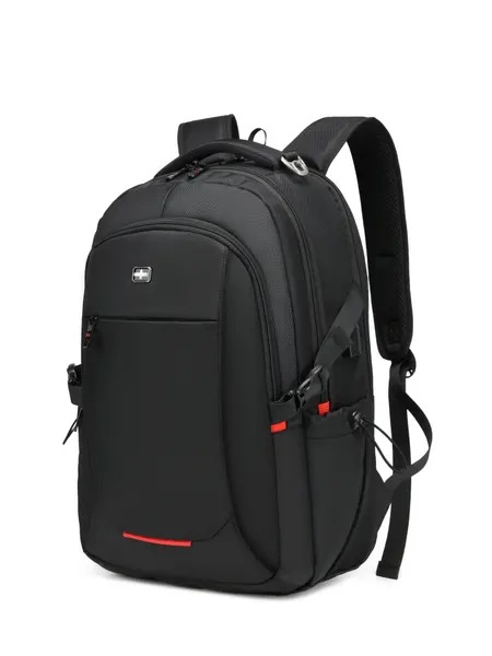 Smart touristРюкзак SMART TOURIST для ноутбука, мужской, городской, черный, водонепроницаемый, USB