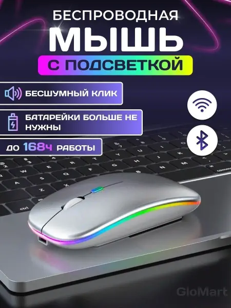 SmartHouse будущее рядом мышь беспроводная мышка бесшумная с блютуз