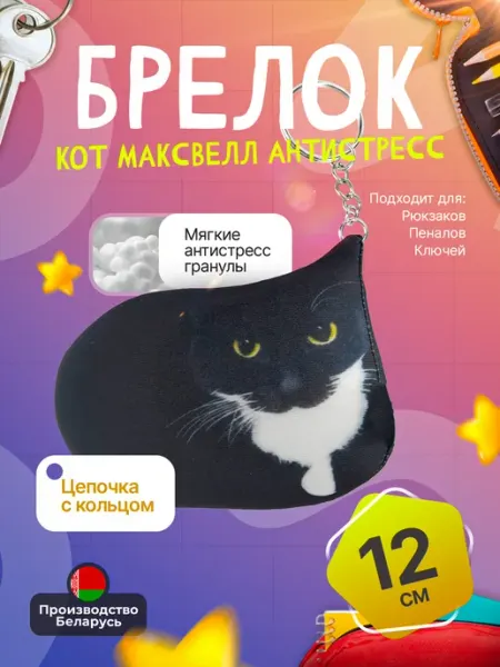 SOFFY Антистресс брелок на цепочке Максвелл кот мем
