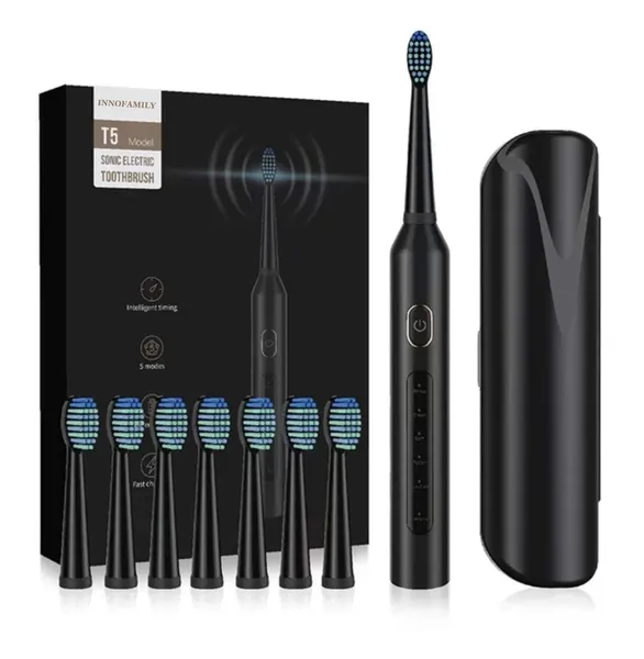 Электрическая зубная щетка SONIC TOOTHBRUSH T5 черный