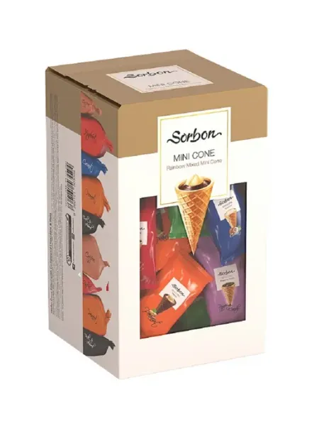 Sorbon Конфеты коробочные мини-рожок "Ассорти" 200 гр