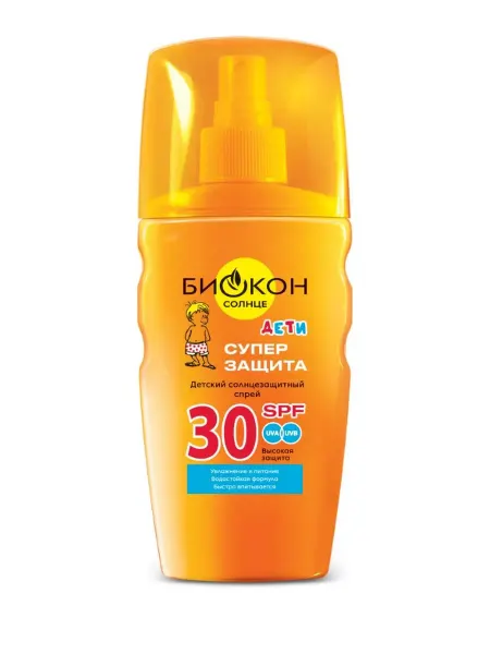 БИОКОН Спрей солнцезащитный детский spf30 160мл