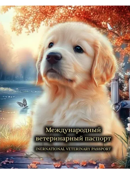 StarHoll Международный ветеринарный паспорт ветпаспорт золотистый рет…