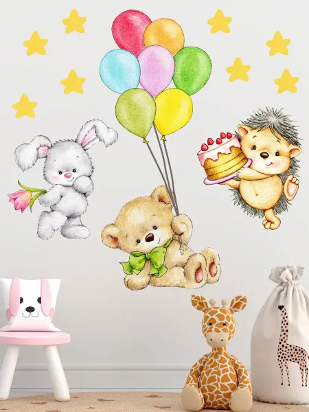 Stiker Наклейки интерьерные для детей на стену в детскую комнату