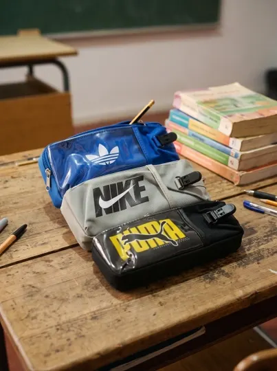 Школьный пенал Urban Style с прозрачным карманом, на молнии