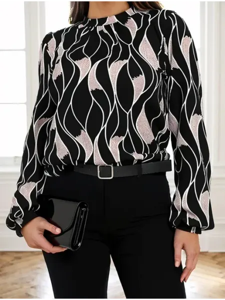 Style World Блузка нарядная офисная больших размеров