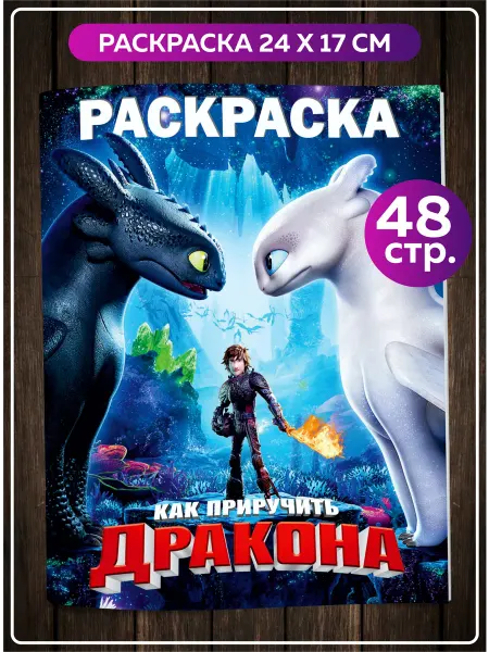 SuperFun Раскраска Мультфильм Как приручить дракона Беззубик