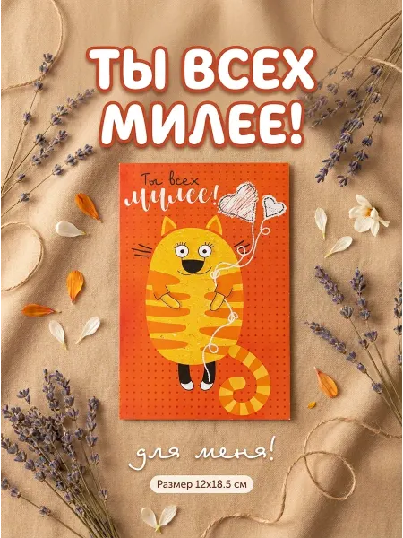 SVESER Открытка с котиком,подарочная,прикольная