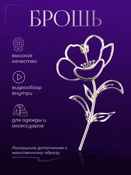 Svetlya4OK Брошь цветик серебристый