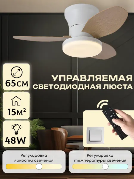 SWEET WHITE Люстра потолочная с вентилятором