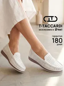 Мокасины T.TACCARDI женские летние дышащие белые
