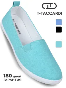 Слипоны T.TACCARDI женские мятные текстильные летние