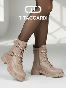 Ботинки в байкерском стиле T.TACCARDI женские зимние