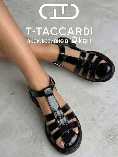 T.TACCARDI Босоножки женские лаковые на низком каблуке