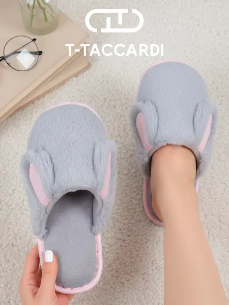 T.TACCARDI Тапочки женские домашние закрытые с ушками