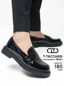 Лоферы T.TACCARDI лаковые на низком каблуке