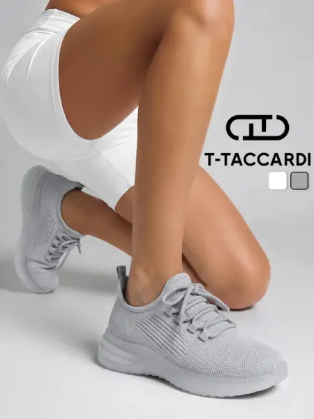 T.TACCARDI Дышащие текстильные кроссовки для фитнеса и зала серые
