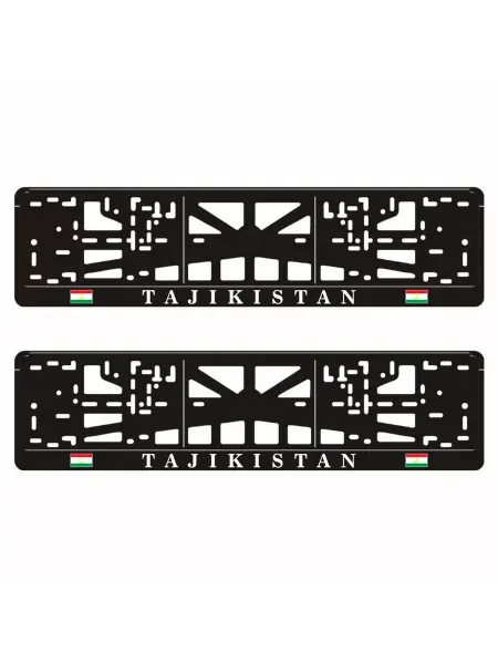 Арт рэйсинг Рамки для авто "TAJIKISTAN с флагами", 2 шт