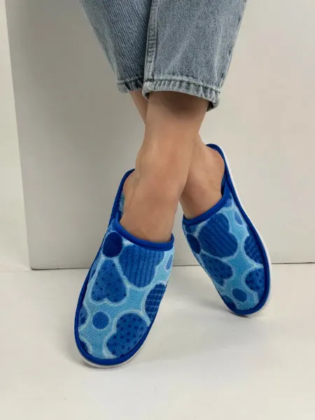 TapModa Тапочки домашние женские легкие на узкую ногу в цветочек