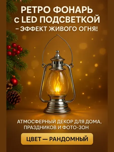 TATIA_3 Фонарь новогодний декоративный светильник