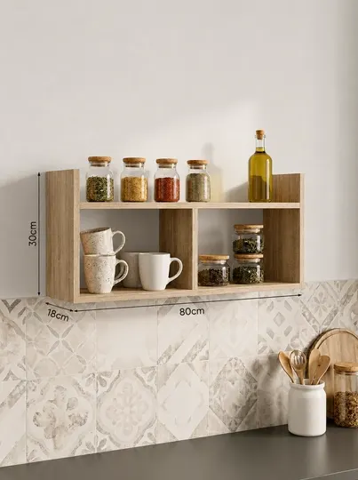 Настенная полка для кухни TEFTEX, для специй и посуды, ЛДСП Россия