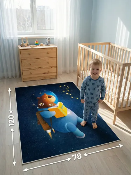 TESCON Игровой детский ковер Мишка прикроватный безворсовый