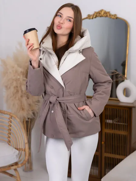 Testy Wear Куртка весенняя с капюшоном удлиненная