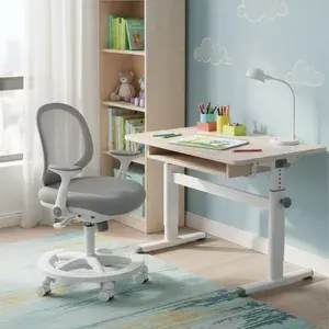 Кресло компьютерное TetChair детское на колесиках для школьника, серый