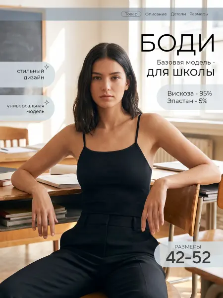 Teyli Базовый боди топ на бретельках