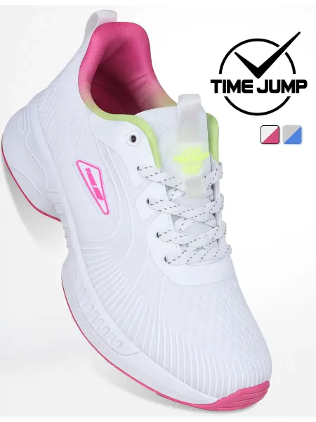 TimeJump Кроссовки женские белые текстильные для бега и фитнеса
