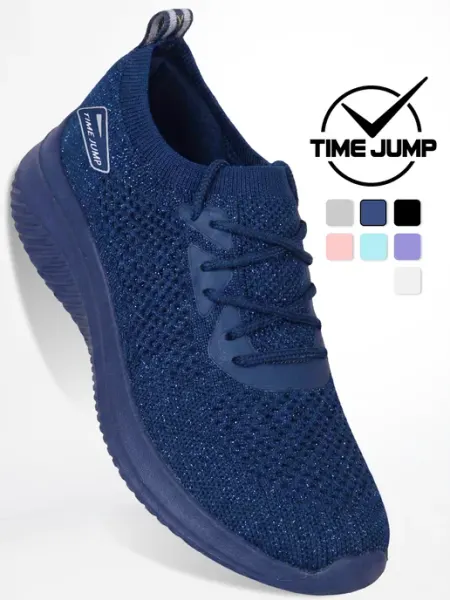 TimeJump Кроссовки женские летние черные для фитнеса сетка