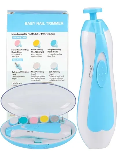 Электрическая детская пилочка для ногтей Tommee Tippee, на батарейках, со светодиодной