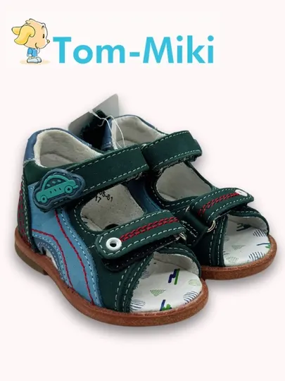 Кожаные сандалии для мальчика TOM.M, анатомические, размеры 17-23