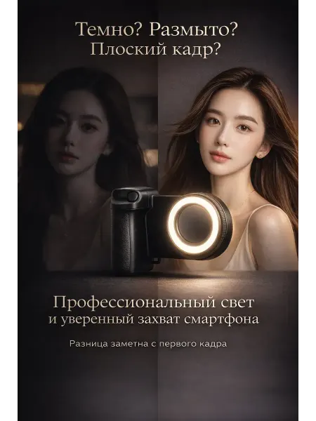Tommy&Naya Мобильный фото-ассистент держатель с подсветкой смартфона