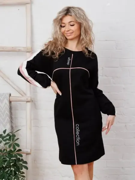 TOPLES Платье трикотажное повседневное офисное спорт шик