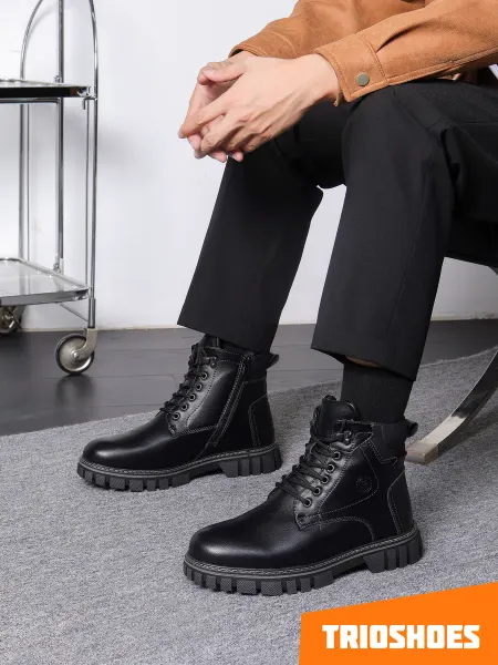 TRIOSHOES Ботинки зимние с мехом теплые классические