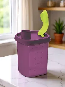 TUPPERWARE Контейнер "Универсал" фиолетовый, крышка с зеленым клапаном, 350 мл.