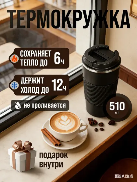 TYESO Автомобильная термокружка для кофе туристический термос