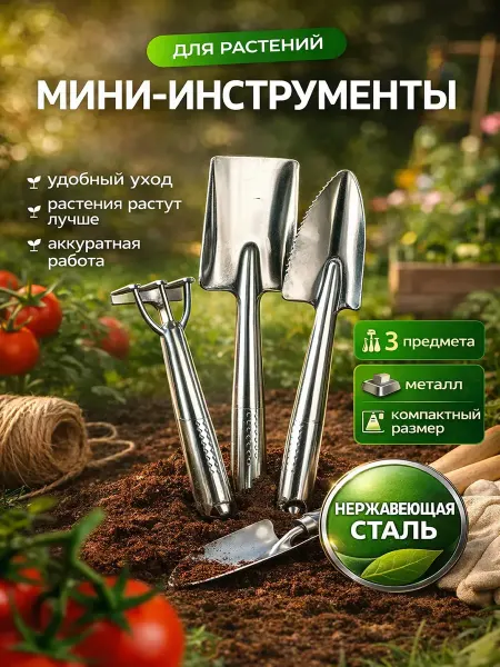 UAIATI06 Мини садовых инструментов из нержавеющей стали