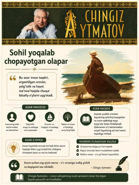 Сохил буйлаб чопаётган олапар, Чингиз Айтматов
